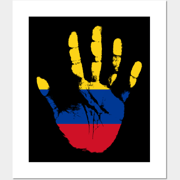 Colombia Flag. Cool Colombian Roots. Wall Art by Jakavonis